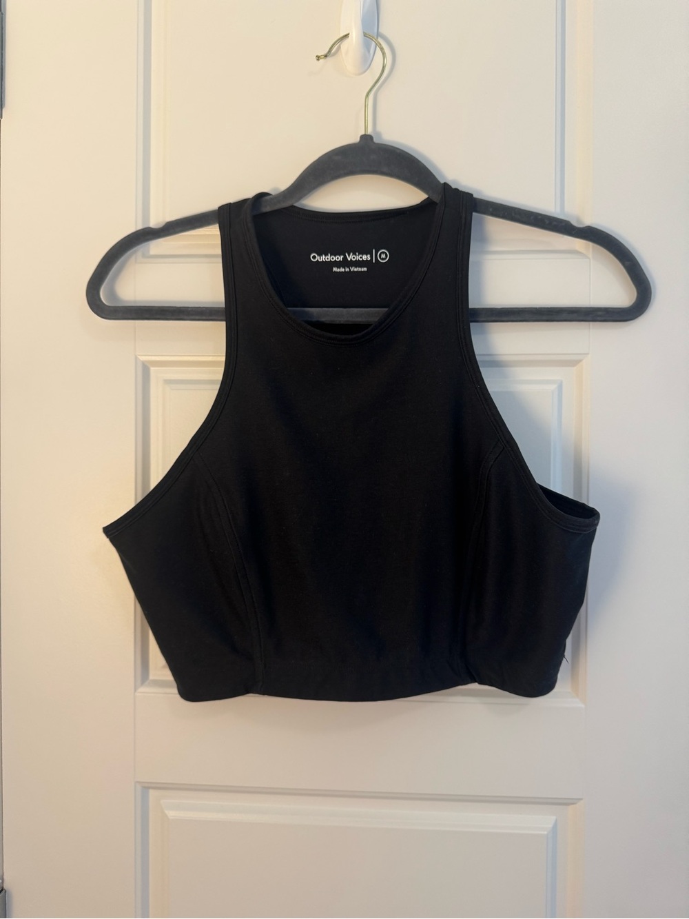 Outdoor Voices Black Athena Crop Top